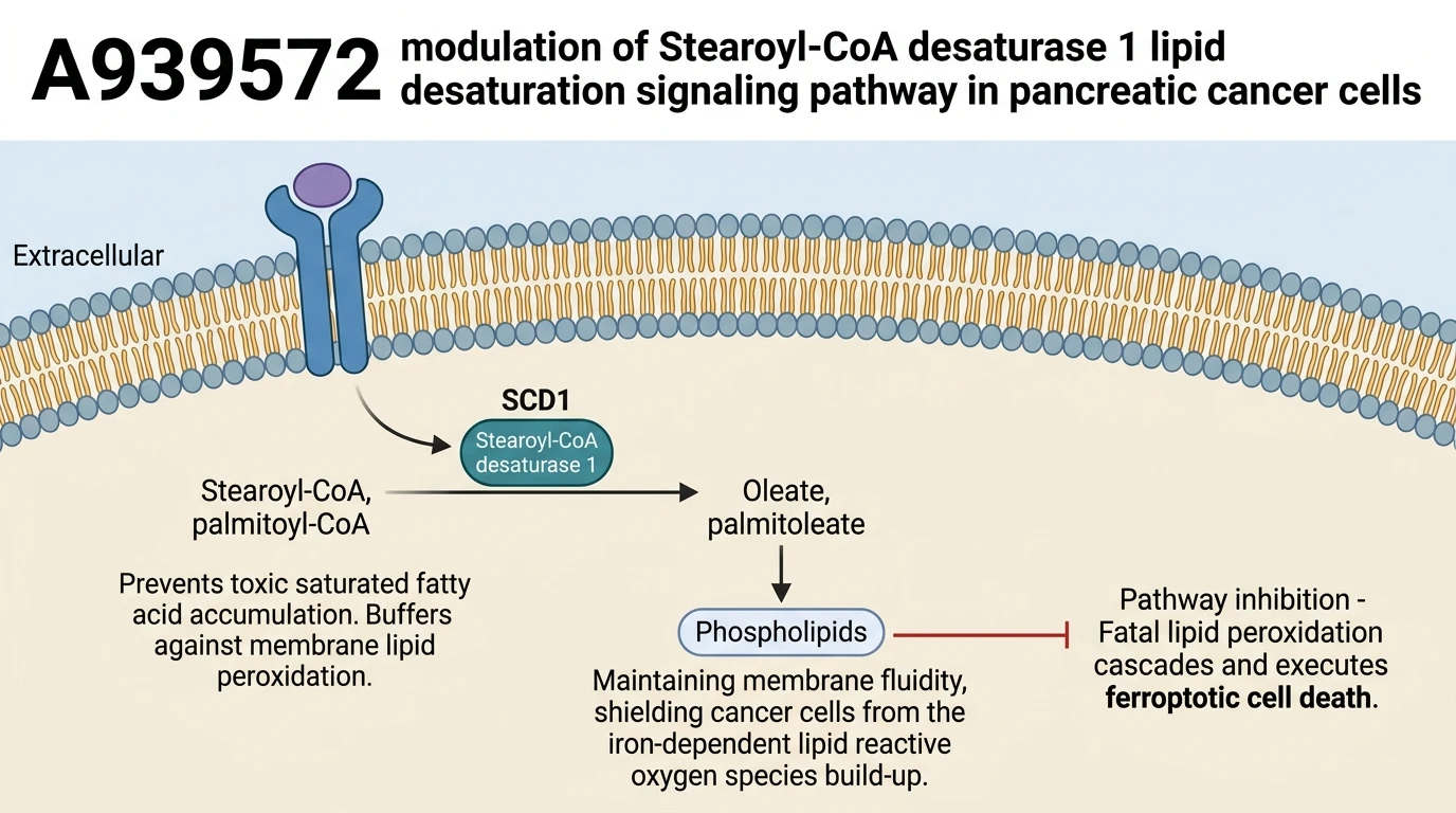 A939572 modulation of Stearoyl-CoA desaturase 1 lipid desaturation signaling pathway in pancreatic cancer cells